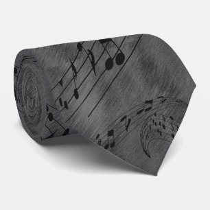 CRAVATE MUSIQUE NOTES-TIE-GRAY