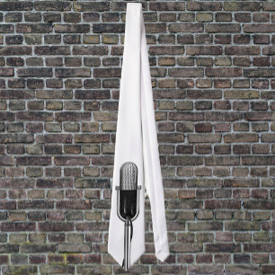 Cravate Musique vintage, Microphone rétro à l'ancienne