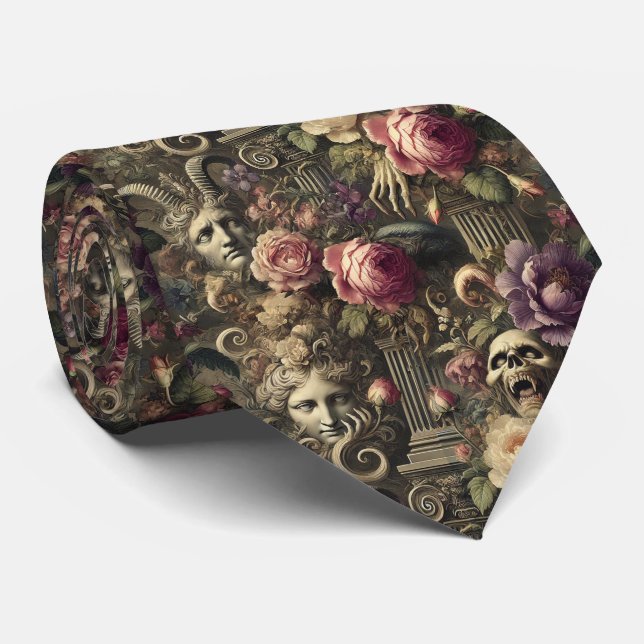 Cravate Mythos manifeste - gothique victorien (Roulé)