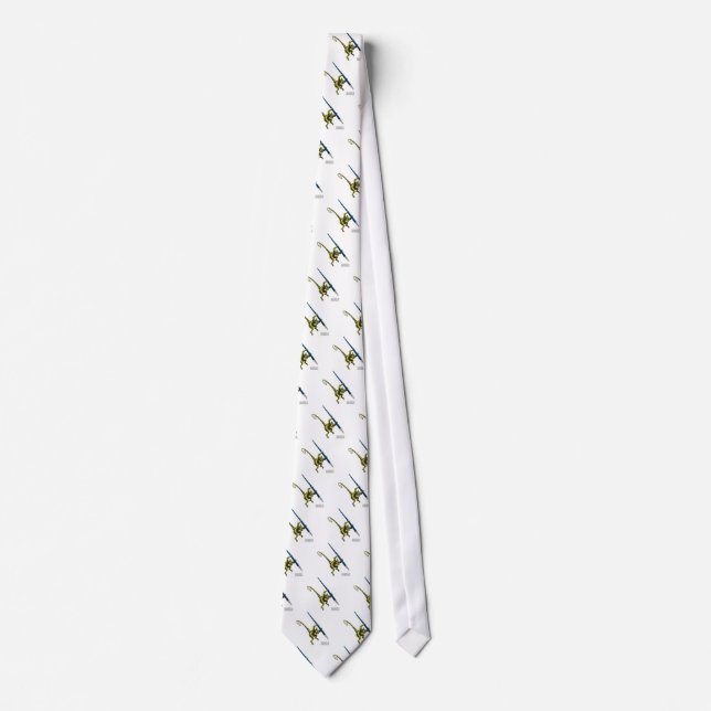 Cravate NaNoLA - lémur avec le stylo-plume (Devant)