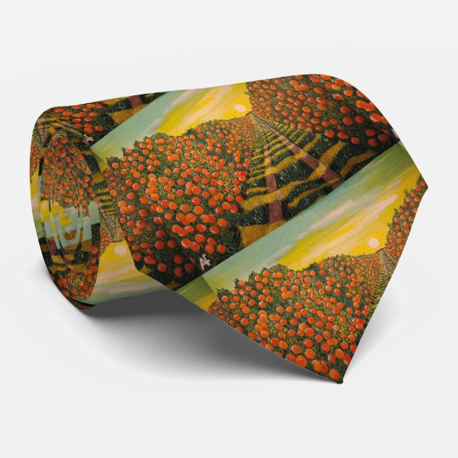 Cravate Naranjas de Valencia Peinture d'Alfred Fox (Roulé)