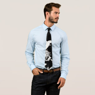 Cravate NASA Apollo 17 astronaute noir blanc