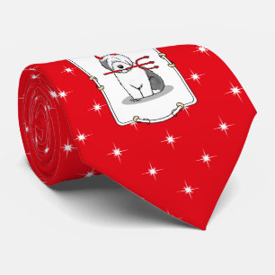 Cravate Naughty Devil Old English Sheepdog (Gris 1)