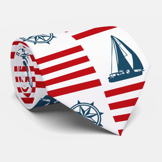 Cravate Nautical design (Roulé)