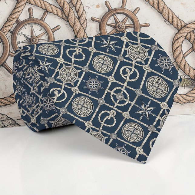 Cravate Nautical Ropes Custom Necktie (Créateur téléchargé)
