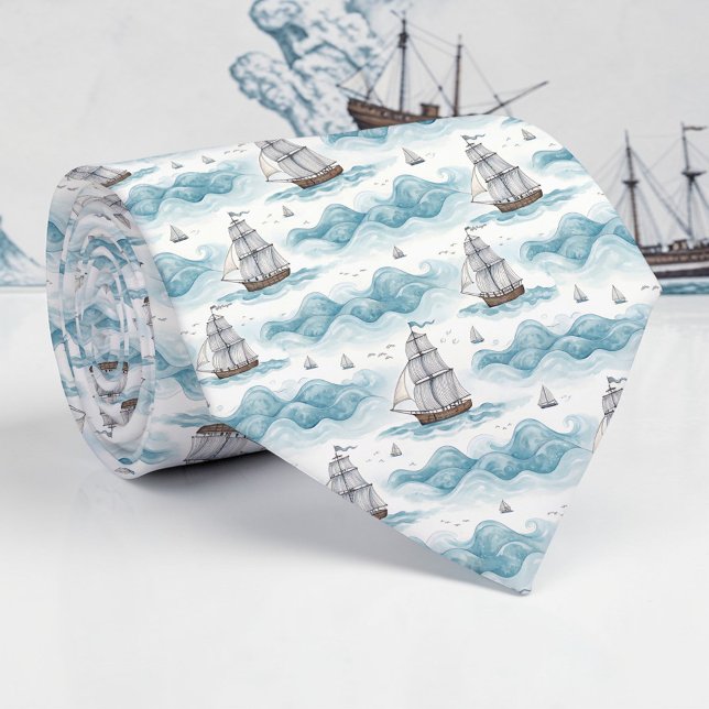Cravate Nautical Sea Life Custom Necktie (Créateur téléchargé)
