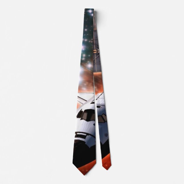 Cravate Navette spatiale Atlantis Télescope Hubble Artwork (Devant)