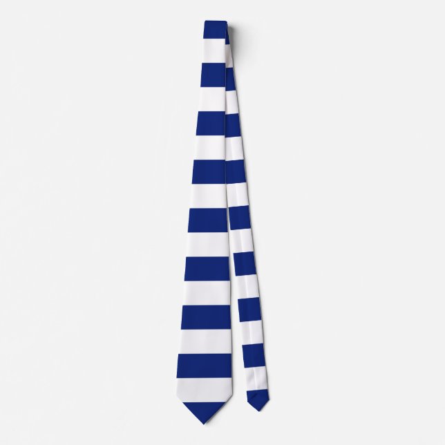 Cravate Navy Blue Stripes Nautical Pattern (Devant)