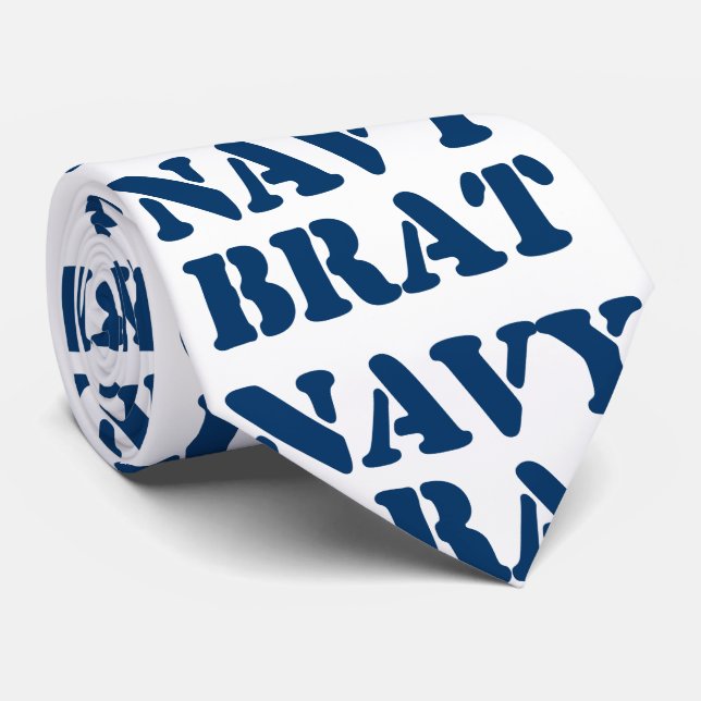 CRAVATE NAVY BRAT (Roulé)