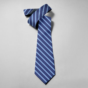 Cravate Navy et rayures bleu clair Luxe Garçons d'honneur