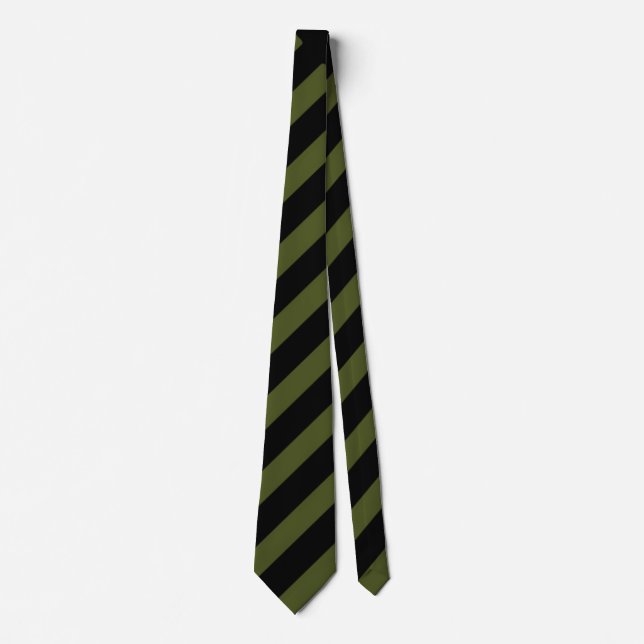 Cravate Necktie Buddy Armée Green Stars & Stripes (Devant)