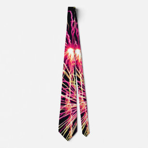 Cravate Necktie Buddy Motif Fireworks