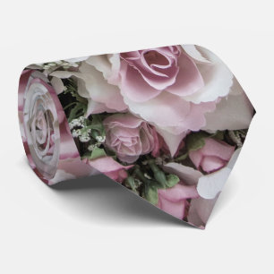 Cravate Necktie - Collage Rose victorien