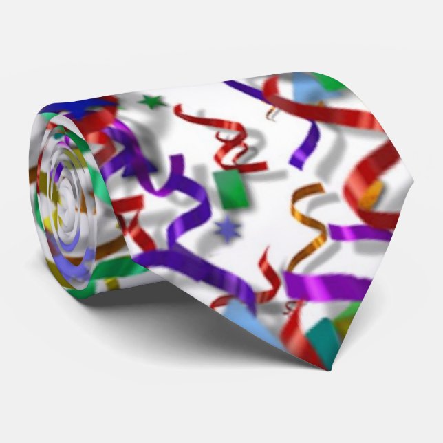 Cravate Necktie - Confetti & Streamers - Fête (Roulé)