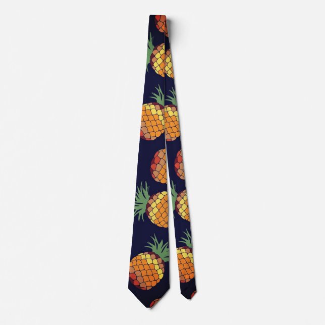 Cravate Necktie d'ananas tropical (Devant)