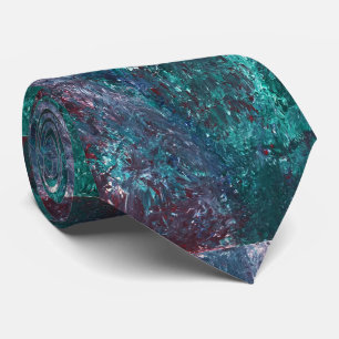 Cravate Necktie d'art Turquoise pour hommes