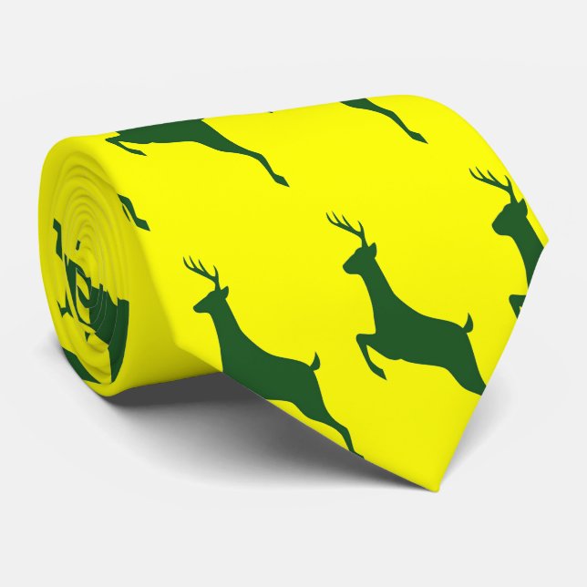 Cravate Necktie de Cerf Vert (Roulé)