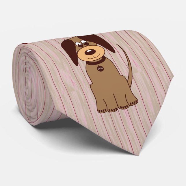 Cravate Necktie de chien Brown (Roulé)