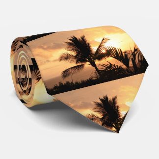 Cravate Necktie masculine Hawaii Sunset