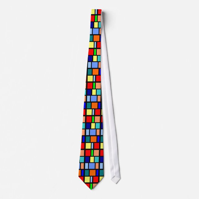 Cravate Necktie Motif colorée (Devant)