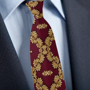 Cravate Necktie officielle Gold et Ruby Motif