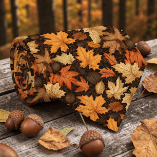 Cravate Necktie Tie Feuilles d'automne Saisonnières