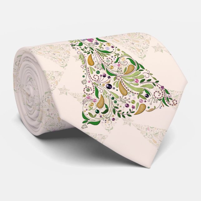 Cravate Necktie - Toscane Deux Arbre (Roulé)