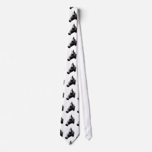 Cravate Neckties de Cheval noir et blanc