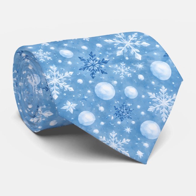 Cravate Neige hivernale (Roulé)