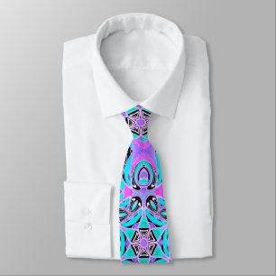 Cravate Neon kaleidoscope, mandala