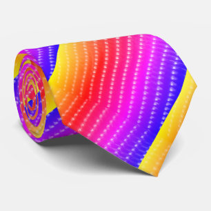 Cravate Neon Rainbow Lights Las Vegas Marque Necktie
