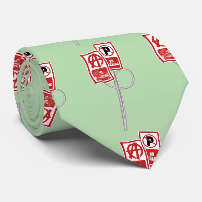 Cravate No parking anarchy sign (Roulé)