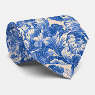 Cravate Noces de pivoines imprimées Floral mariage homme