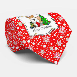 Cravate Noël 2 Pembroke Welsh Corgi (rouge 1) Tree Cute