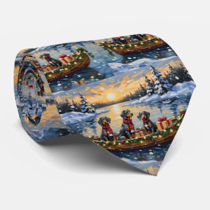 Cravate Noël Bateau Fêtes Bluetick Coonhound