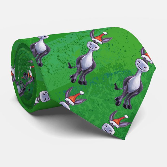 Cravate Noël de l'âne (Roulé)