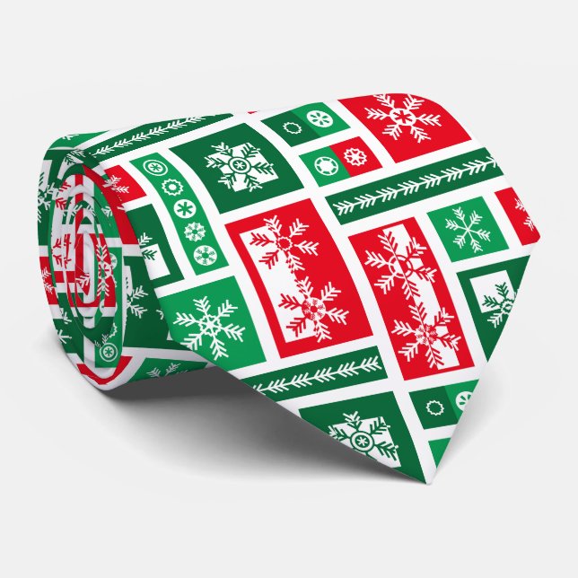 Cravate Noël des snowflèches (Roulé)