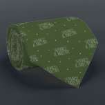 Cravate Noël Joyeux et Motif brillant<br><div class="desc">Cravate à thème classique de Noël avec texte typographique qui dit "Joyeux et lumineux" avec étoiles sur un arrière - plan vert.</div>
