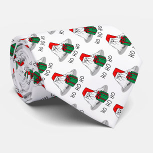 Cravate Noël Santa Hat Maltese Chien mignonne Drôle