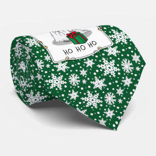 Cravate Noël Santa Hat Maltese Chien mignonne Drôle