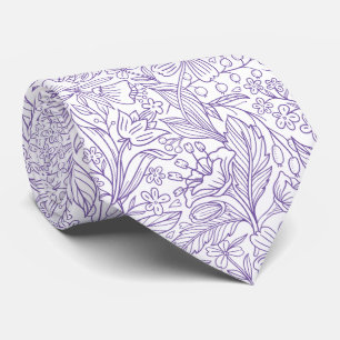 Cravate Nœud de cou lavande violet floral