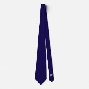 Cravate Nœud papillon bleu foncé personnalisé avec la lett
