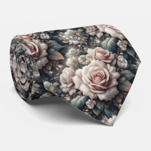 Cravate Noeud papillon de mariage de luxe Roses roses et