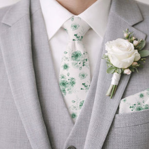 Cravate Noeud papillon de mariage floral vert sauge