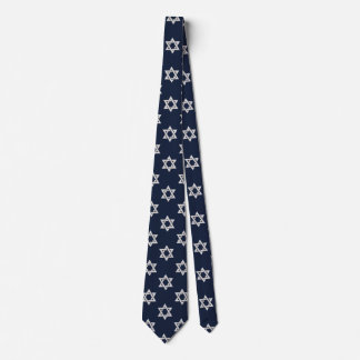 Cravate Nœud papillon étoile de David bleu marine classiqu