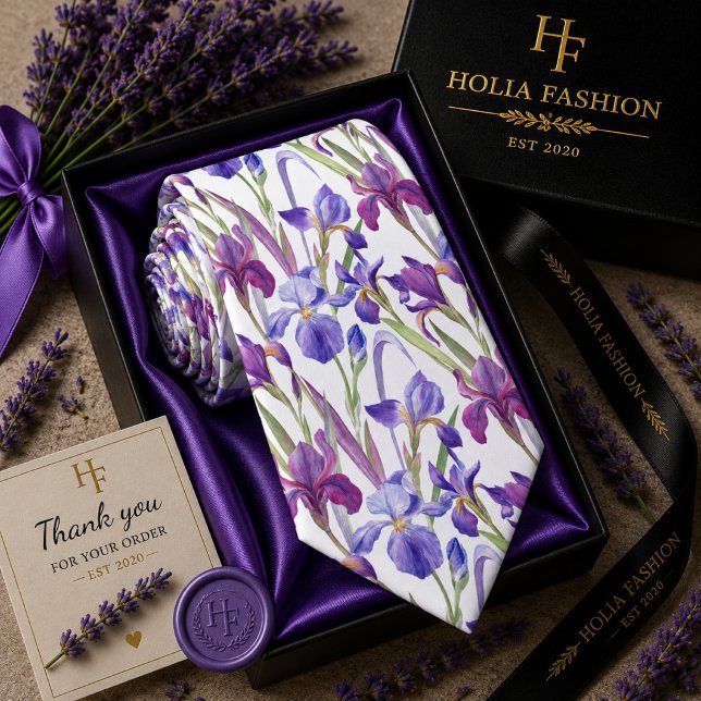 Cravate Nœud papillon lavande violet floral (Créateur téléchargé)