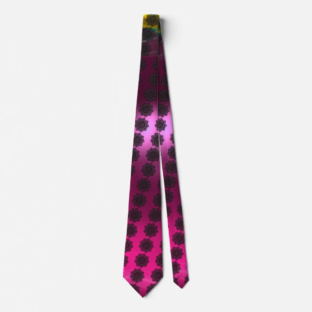 Cravate NŒUDS DELTIC SOLEIL GOTHIQUE Rose Fuchsia Gemme (Devant)