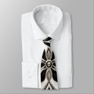 Cravate noir / blanc