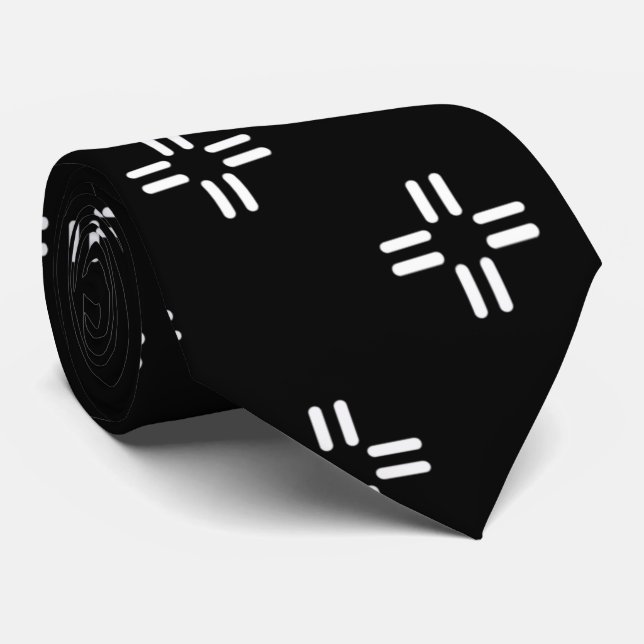 Cravate Noir et blanc (Roulé)