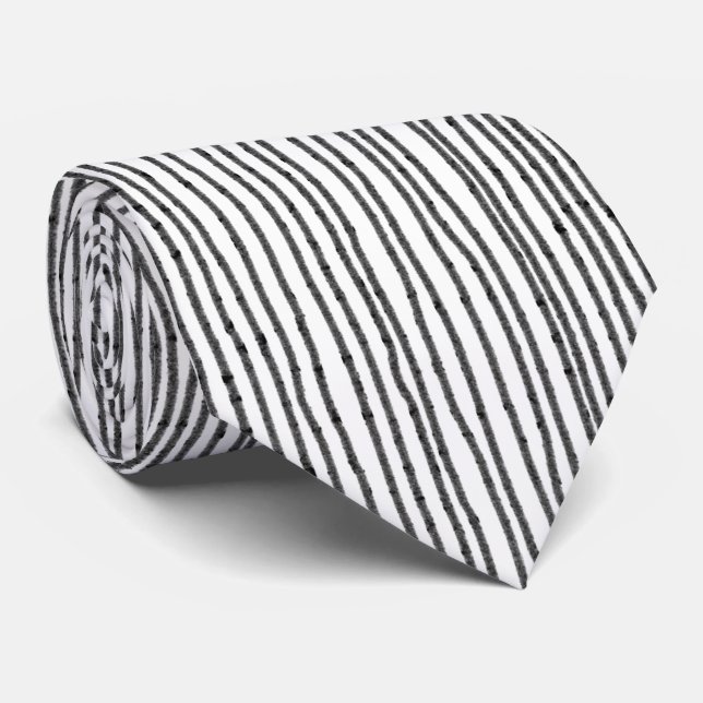 Cravate noir et blanc (Roulé)